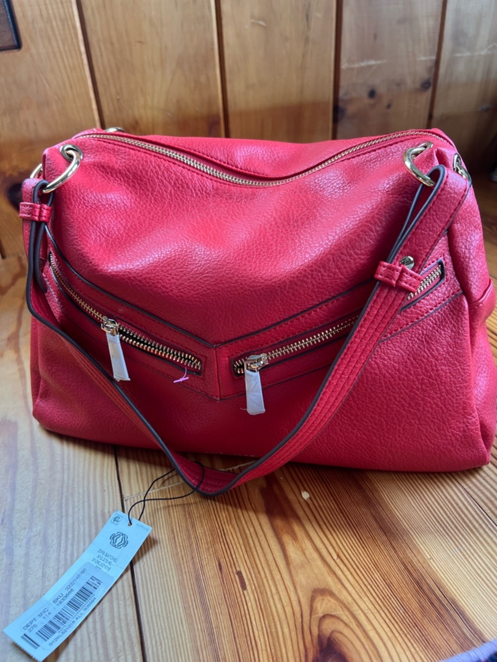 NWT KATE LANDRY LARGE SHOULDER BAG RED TOTE PURSE